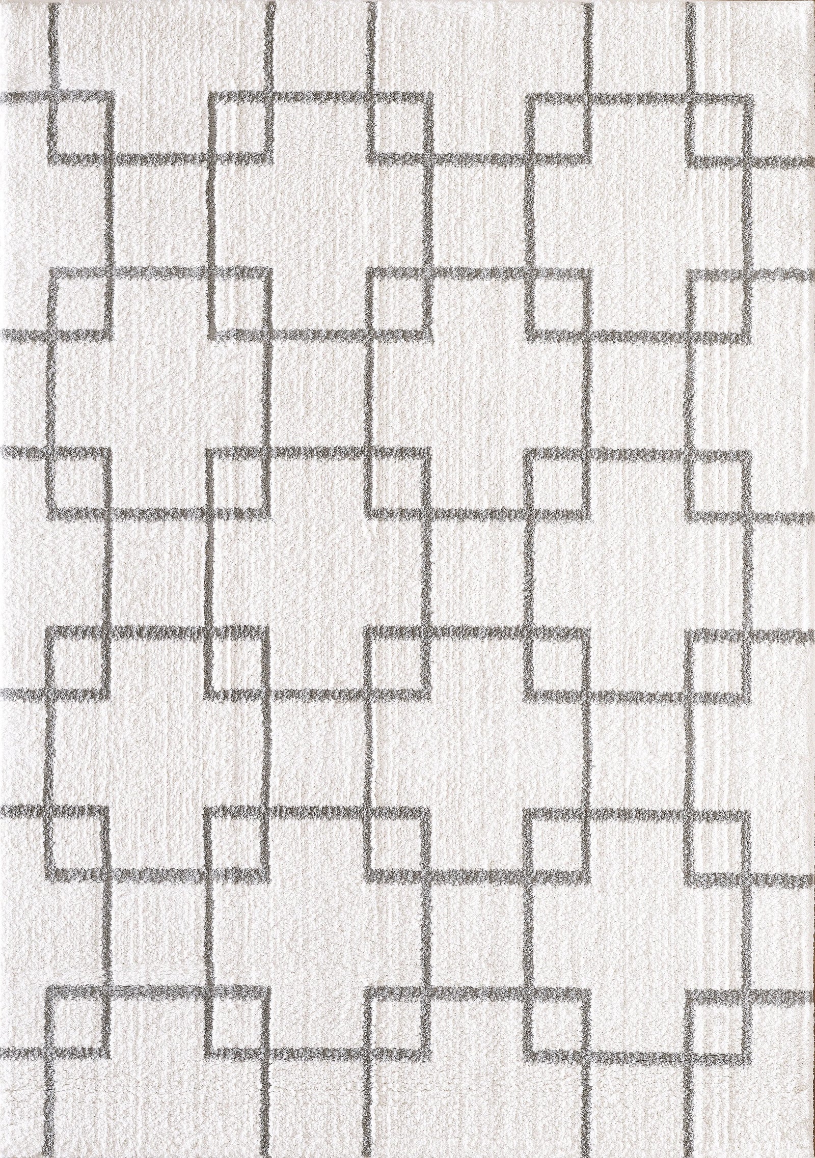 Silky Shag 5901-119 Ivory/Silver Rug
