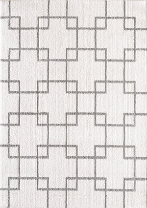 Silky Shag 5901-119 Ivory/Silver Rug