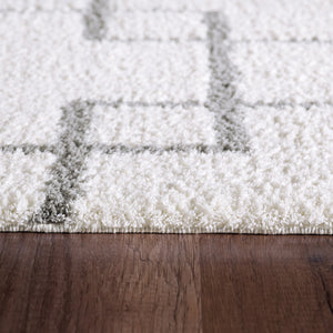 Silky Shag 5901-119 Ivory/Silver Rug