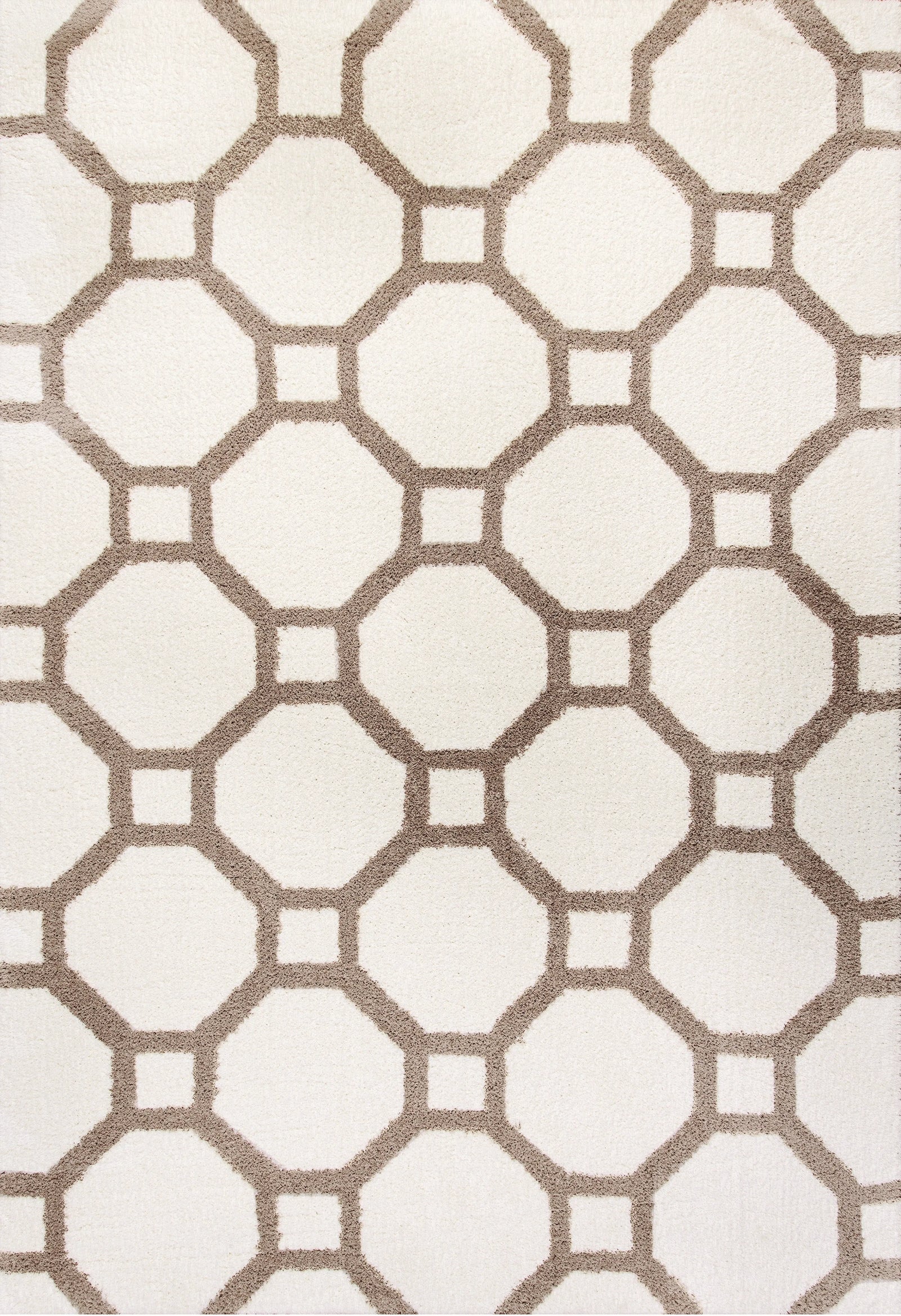 Silky Shag 5903-110 White Rug