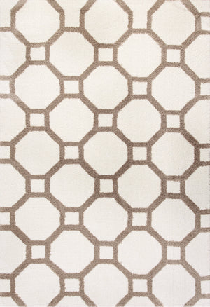 Silky Shag 5903-110 White Rug