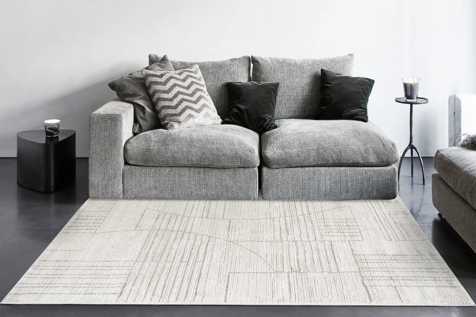 Monroe 9800-890 Beige/Grey Rug