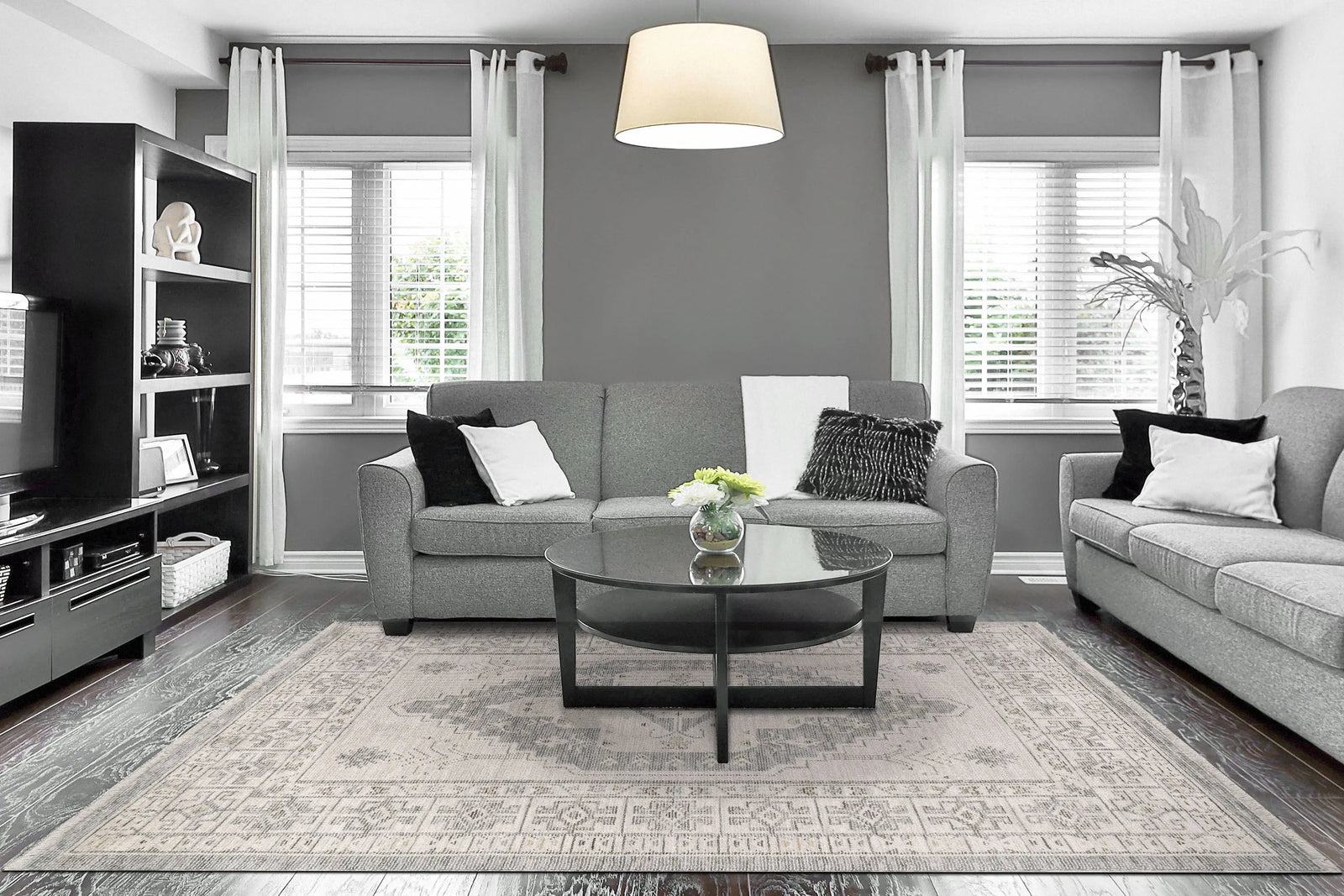 Calypso 13506-190 Ivory/Grey Rug