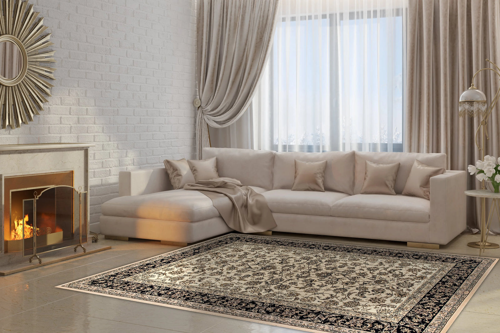Brilliant 72284-191 Ivory Rug