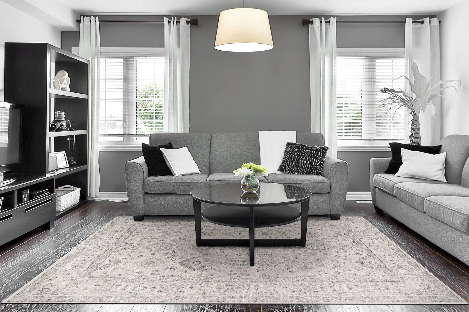 Eclectic 6012-190 Cream/Grey Rug