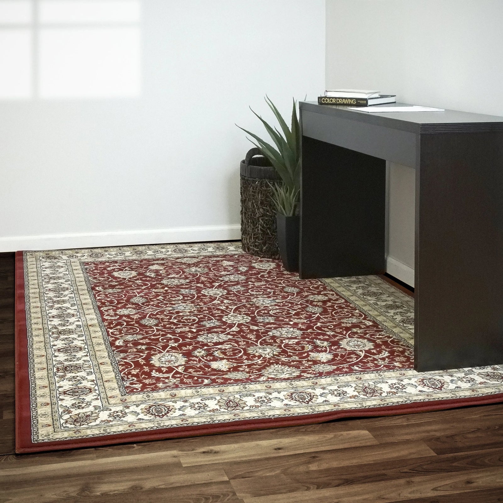 Ancient Garden 57120-1464 Red/Ivory Rug