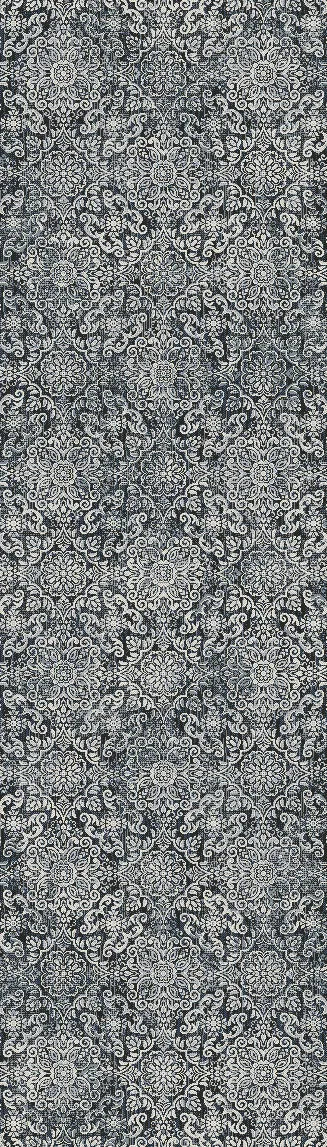 Ancient Garden 57162-3696 Steel Blue Rug