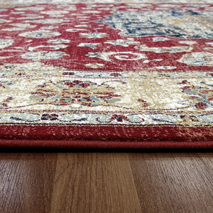 Ancient Garden 57559-1464 Red/Ivory Rug