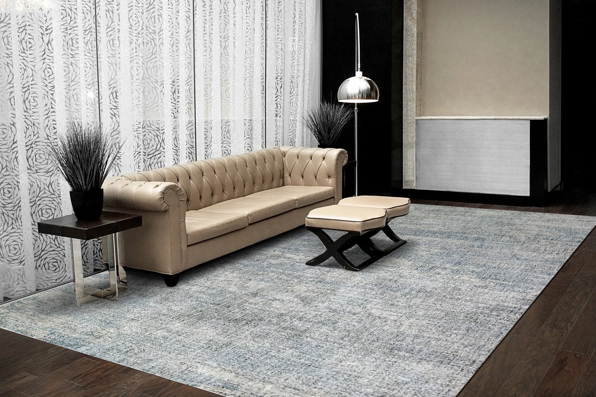 Savoy 3574-958 Silver/Blue Rug