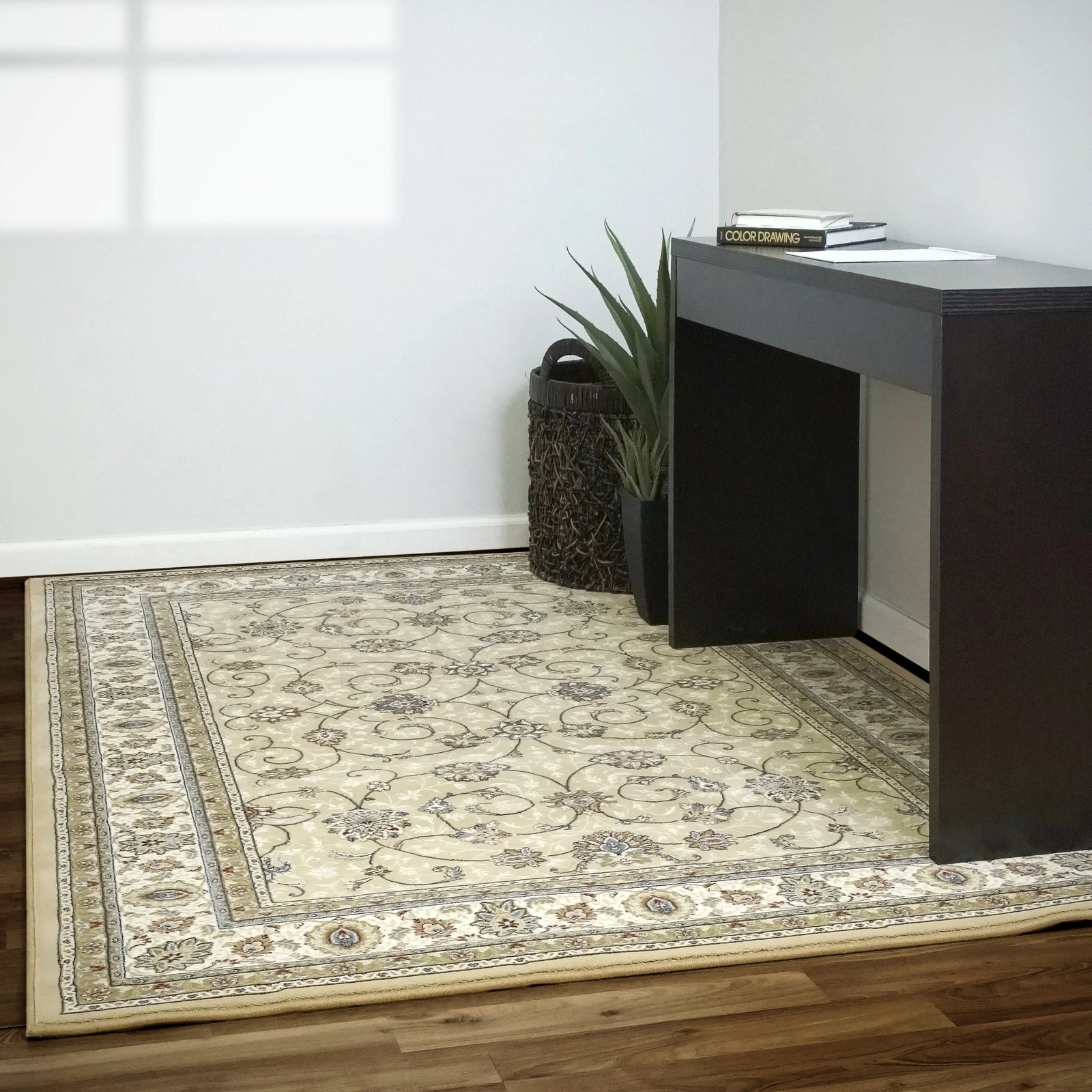 Ancient Garden 57120-2464 Light Gold/Ivory Rug