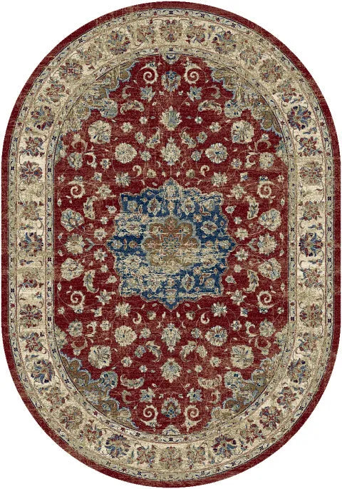 Ancient Garden 57559-1464 Red/Ivory Rug