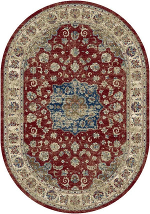 Ancient Garden 57559-1464 Red/Ivory Rug