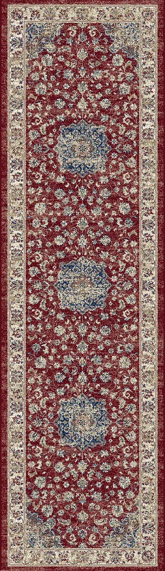 Ancient Garden 57559-1464 Red/Ivory Rug