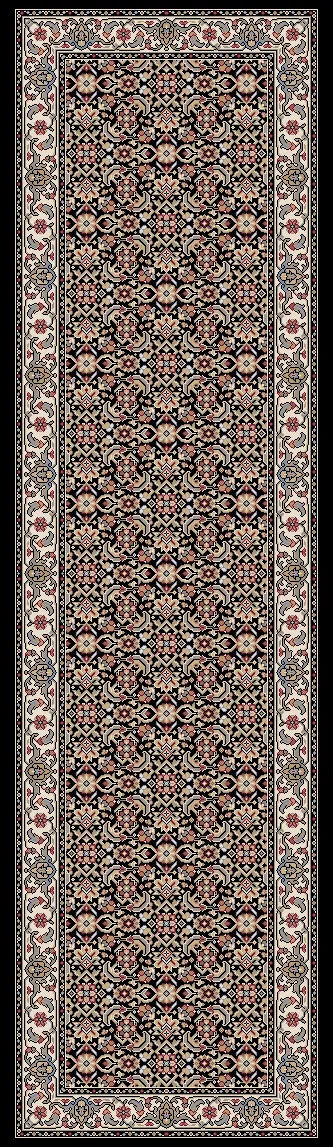 Ancient Garden 57011-3263 Black/Ivory Rug