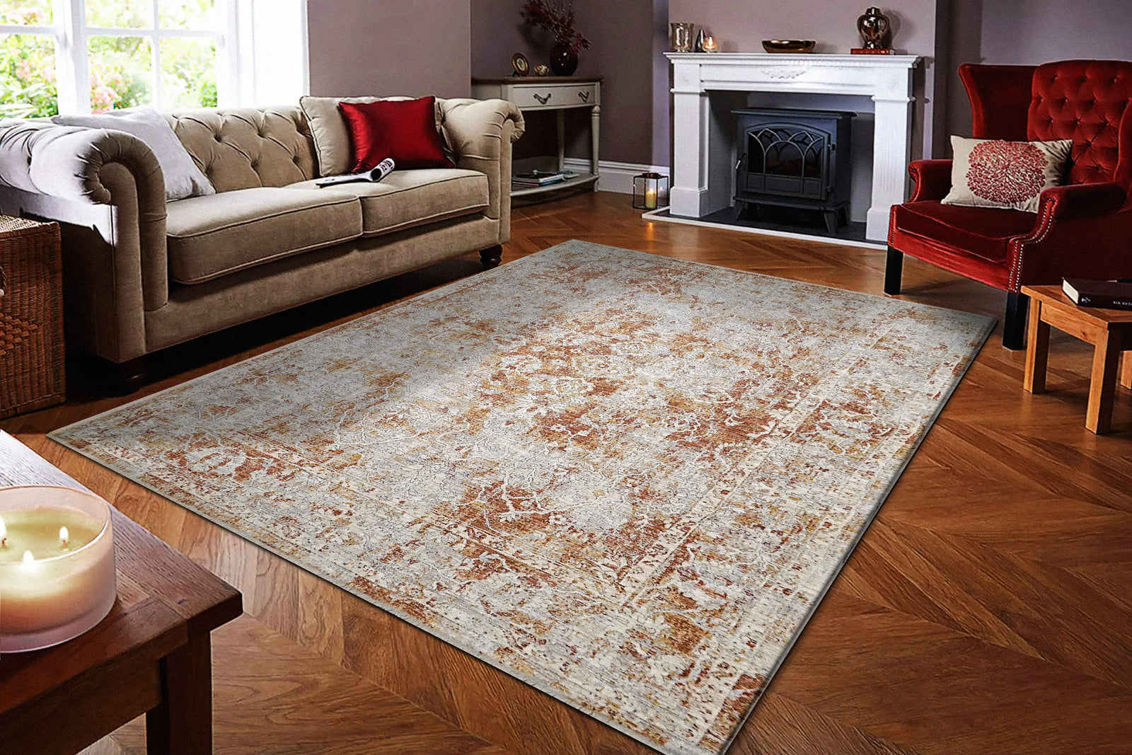 Skyler 6711-906 Grey/Copper Rug