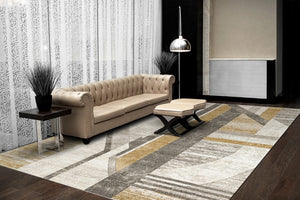 Zahara 4415-970 Grey/Gold Rug