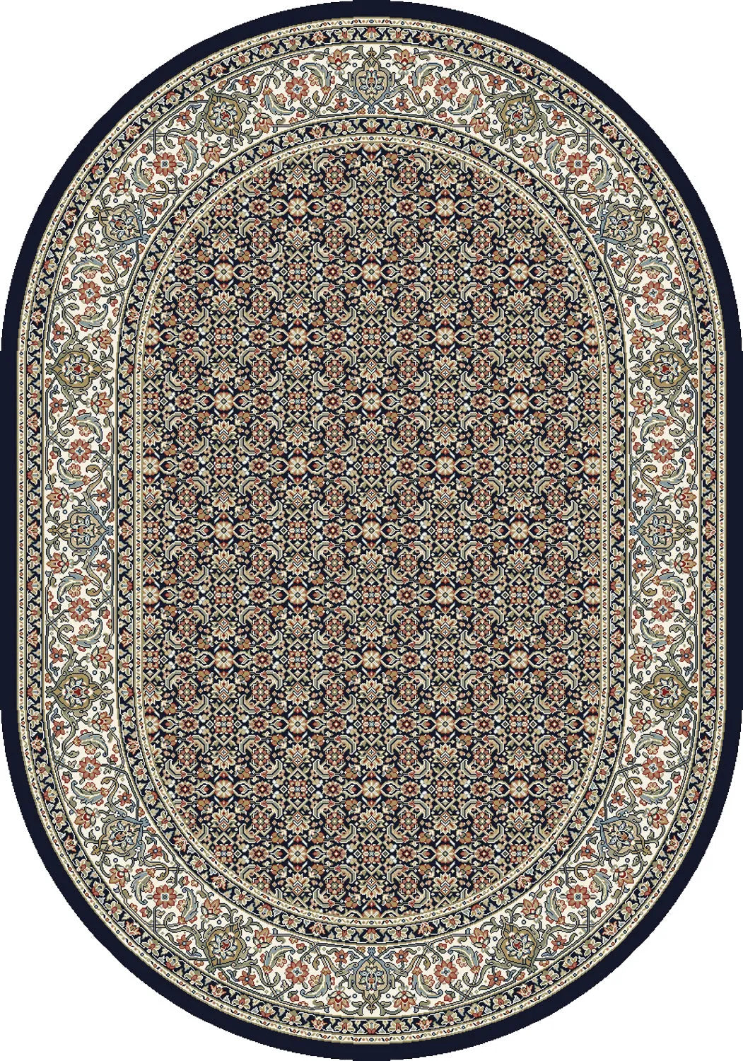 Ancient Garden 57011-3464 Navy Rug