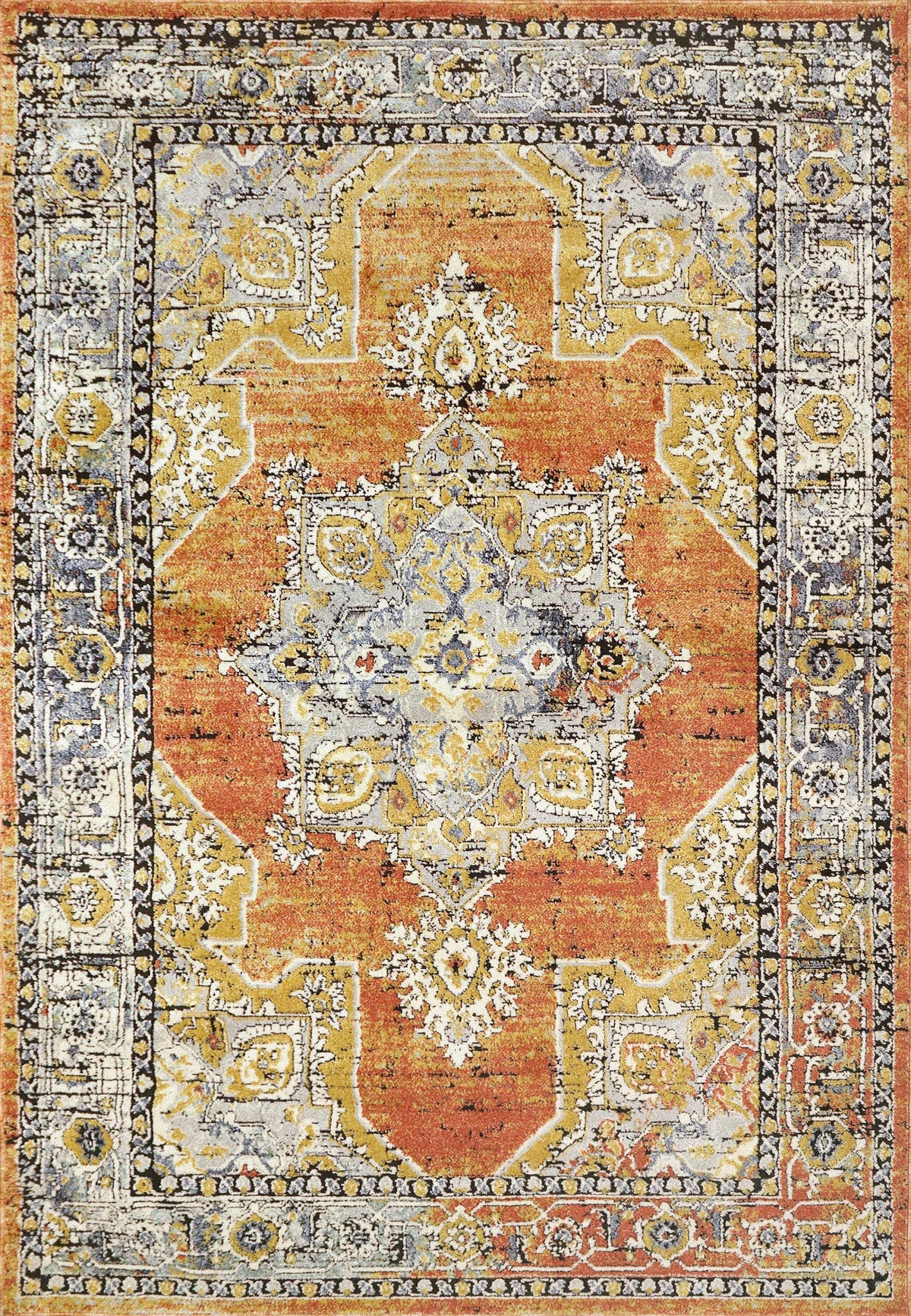 Mabel 4093-359 Rust/Navy Rug