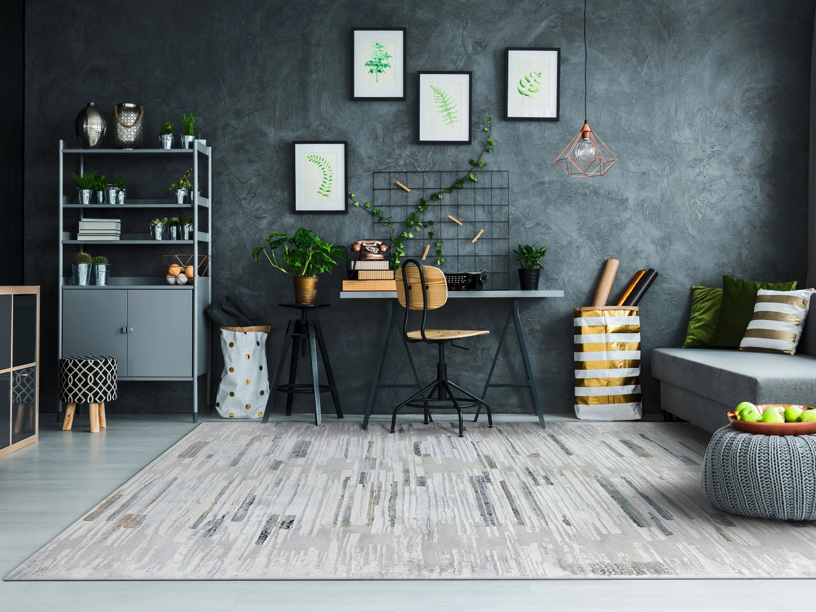 Reha 1064-190 Cream/Grey Rug