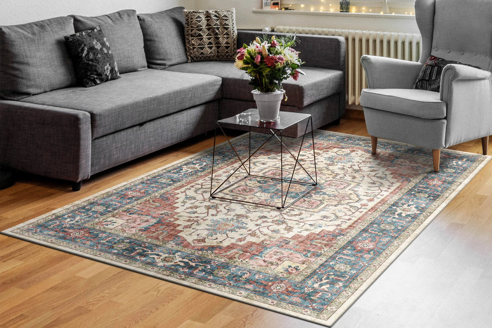 Elise 6302-351 Red/Blue Rug