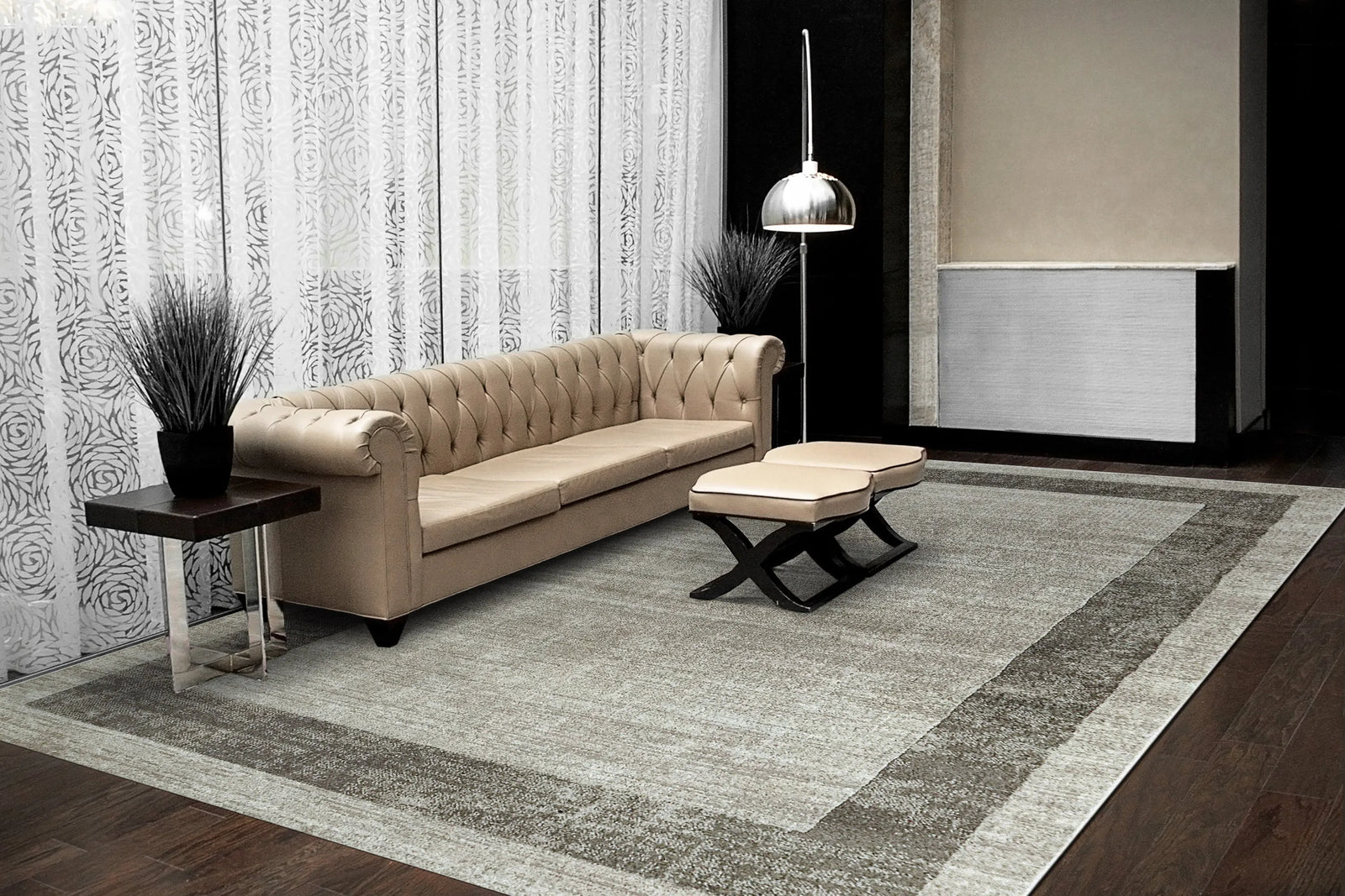 Zahara 4413-900 Grey/Charcoal Rug