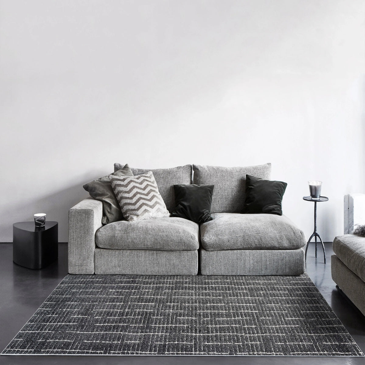 Masai 14002-3121 Black/White Rug