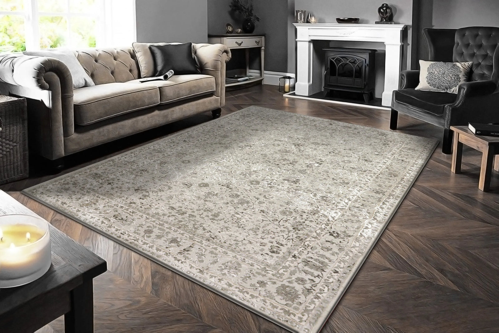 Renaissance 3151-190 Ivory/Grey Rug