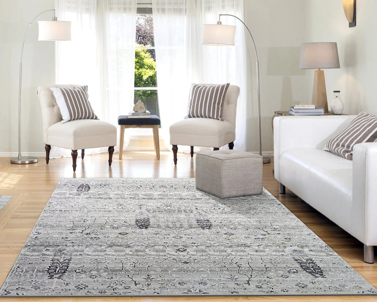 Refine 4635-897 Taupe/Silver Rug
