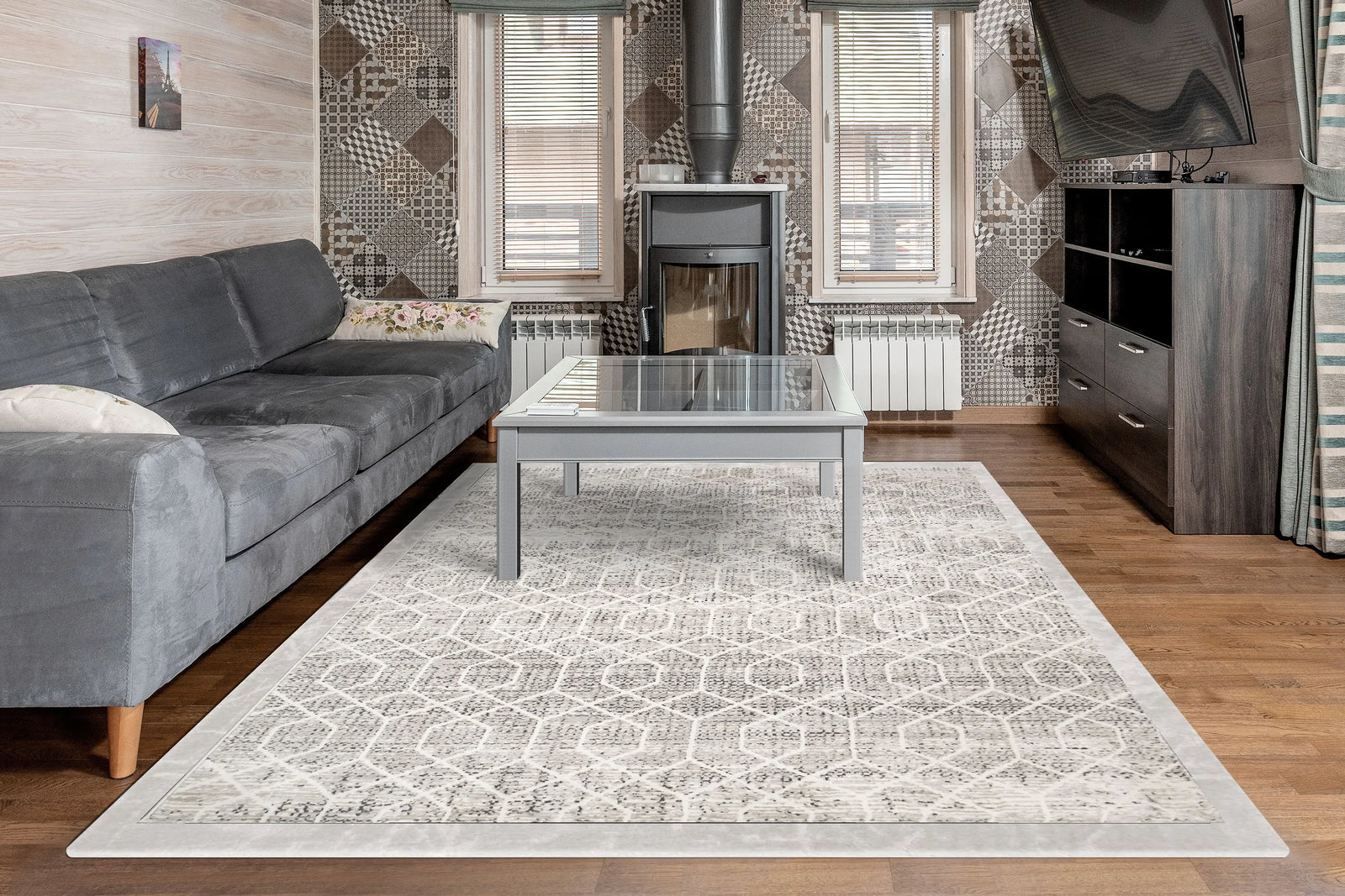 Rori 9354-190 Ivory/Charcoal Rug