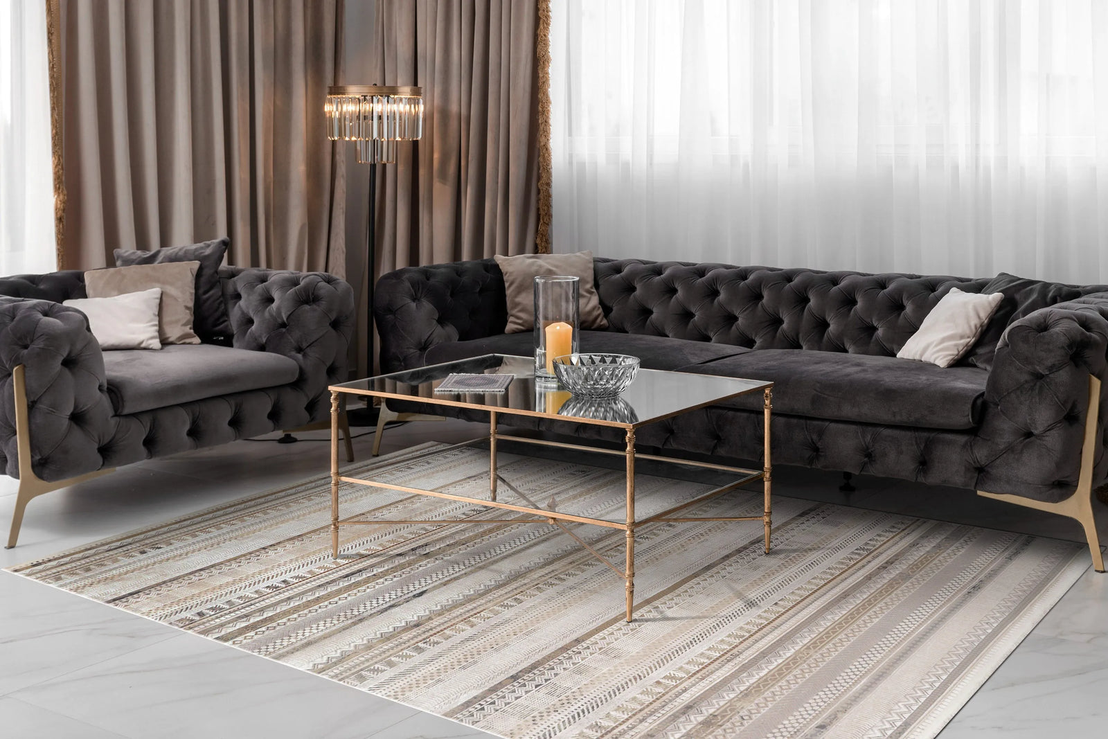 Ruby 2182-189 Ivory/Taupe Rug
