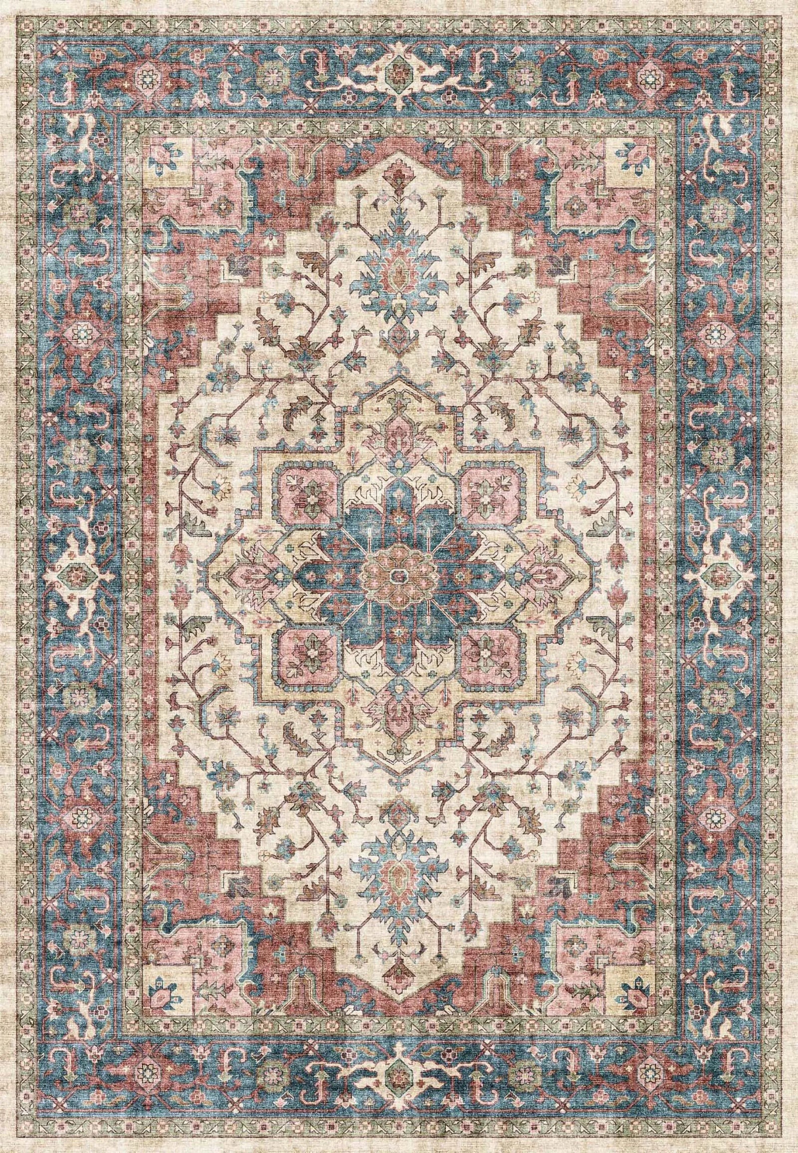Elise 6302-351 Red/Blue Rug
