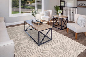 Seville 3607-109 Ivory/Soft Grey Rug