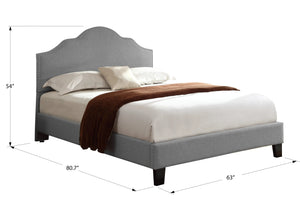 Madison Upholstered Bed Light Gray
