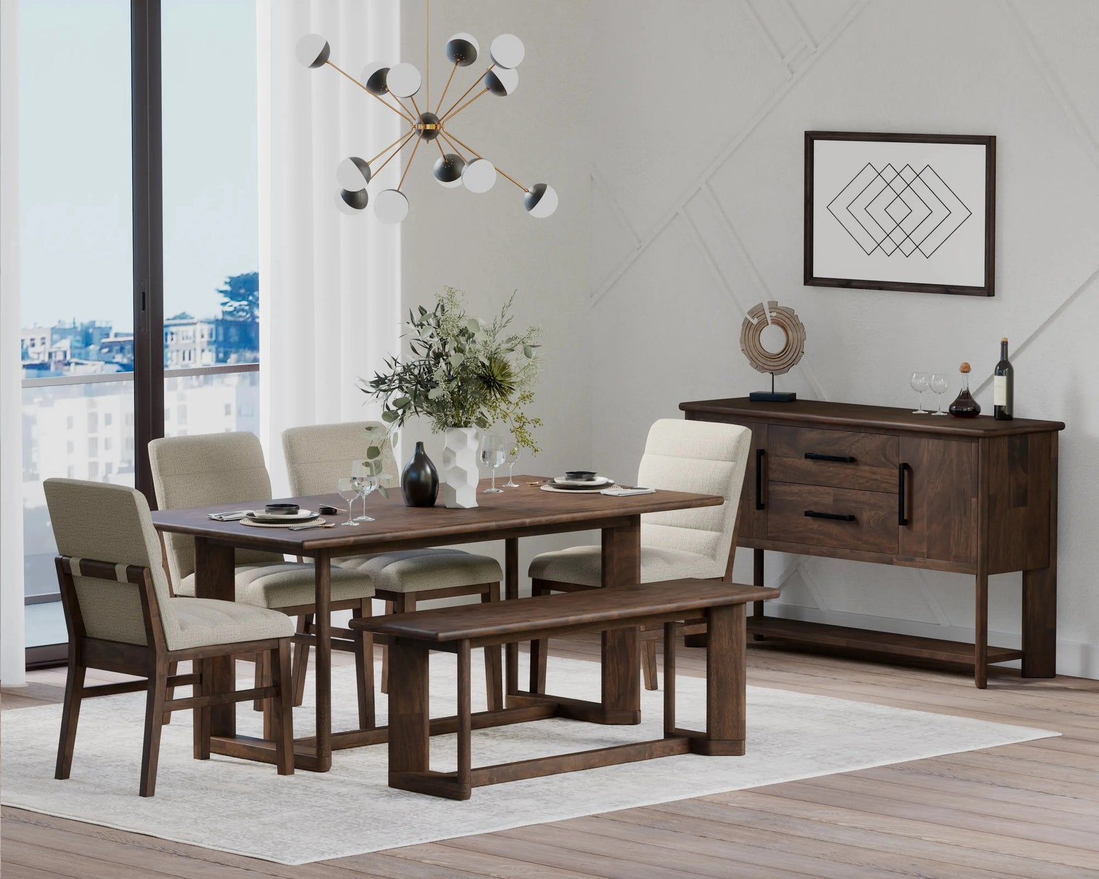 Ronan Upholstered Side Chair Rich Brown