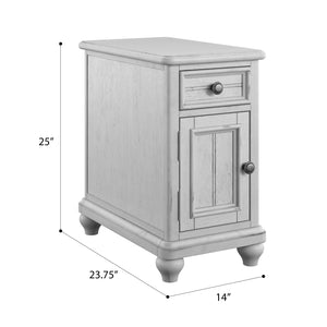 New Haven Chairside Table Oyster Shell
