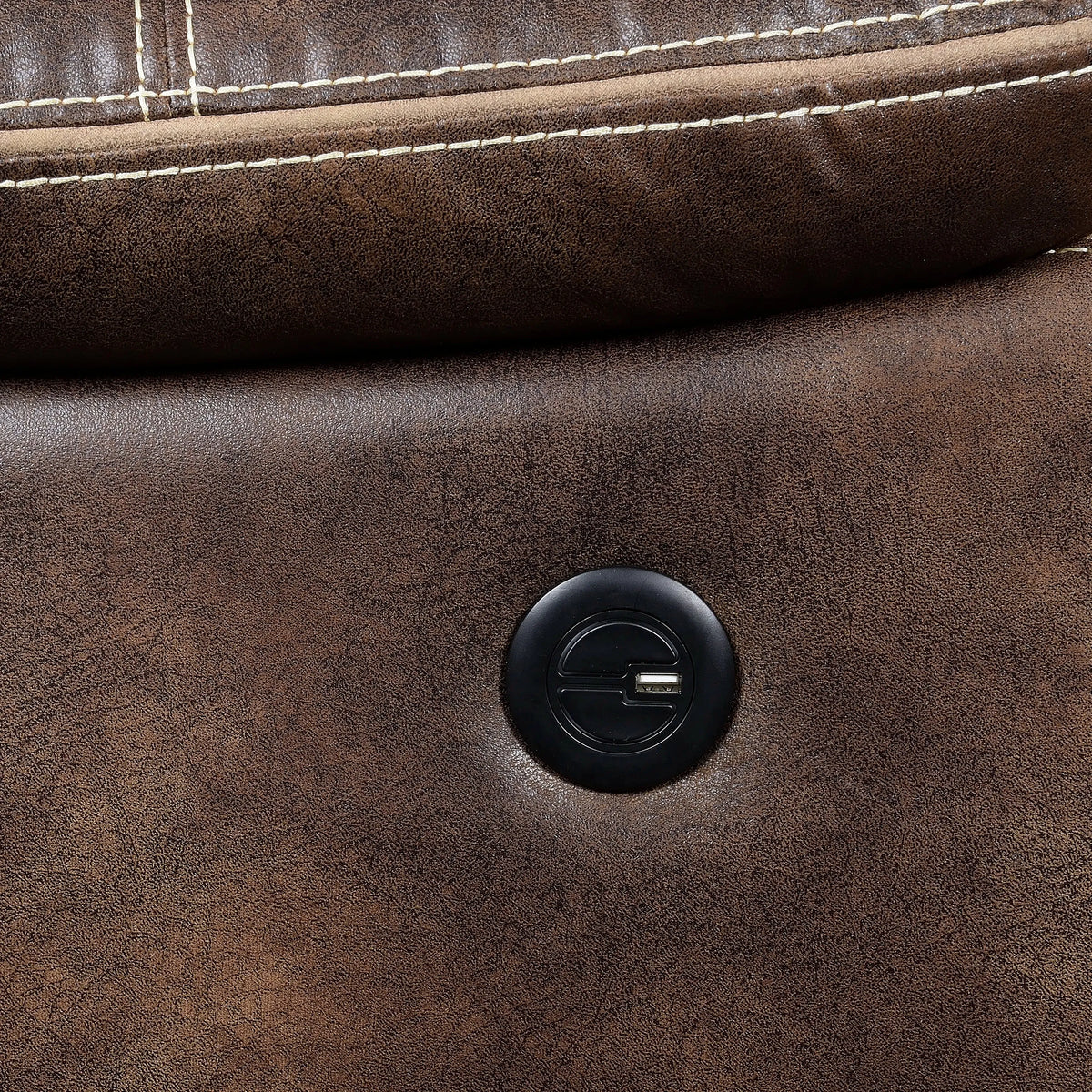 Jessie James Power Reclining Loveseat Chocolate Brown