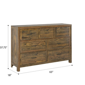 Pine Valley 7-Drawer Dresser Caramel Brown