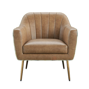 Ophelia Accent Chair Saddle With Vintage Leaf