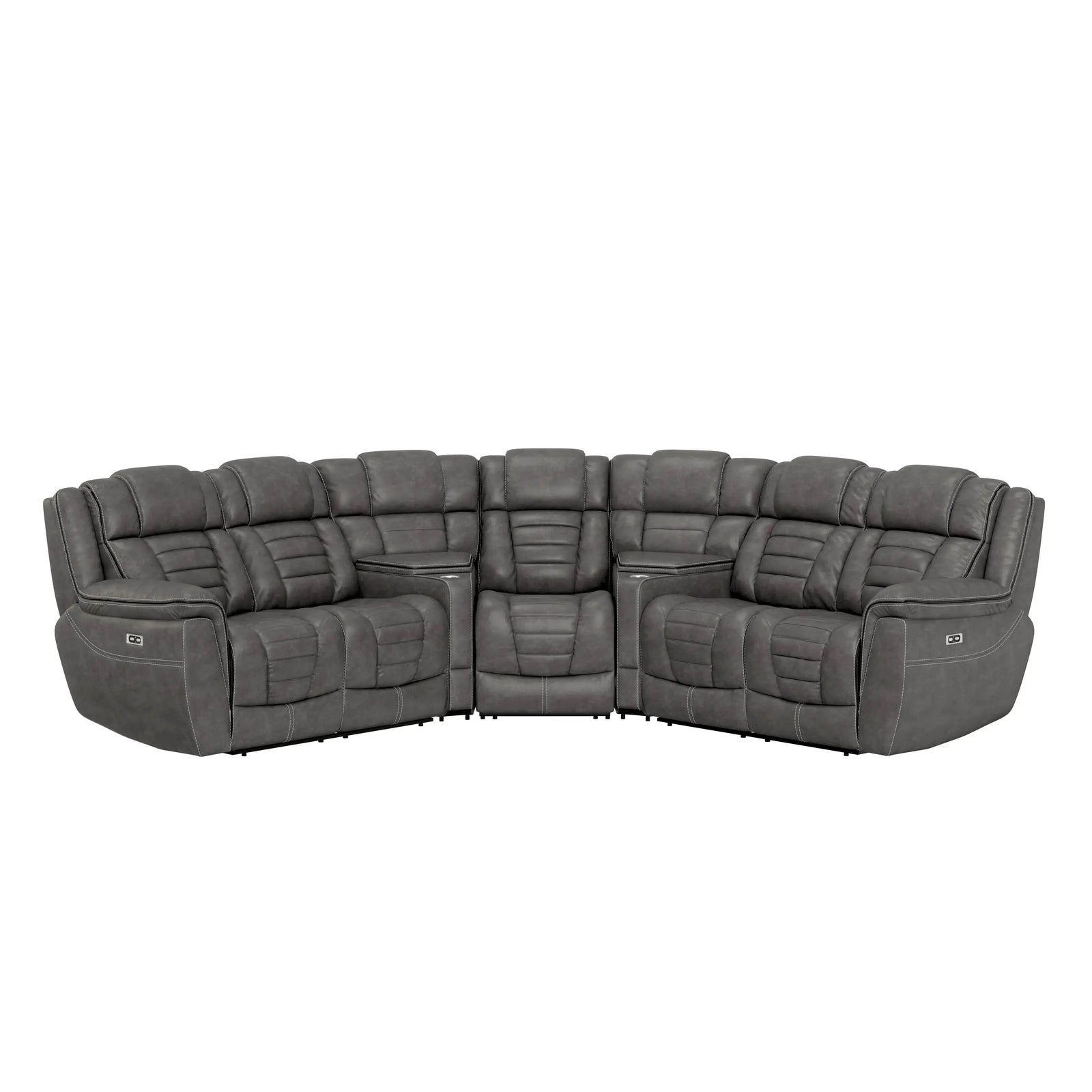 Rosenberg Power Reclining Sectional Gray Shadow
