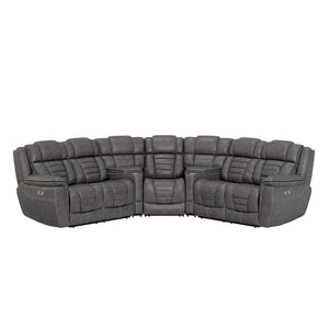 Rosenberg Power Reclining Sectional Gray Shadow