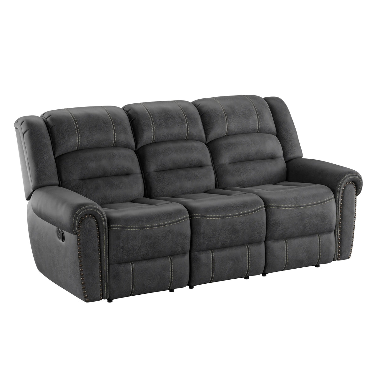 Baldwin Reclining Sofa Slate Gray