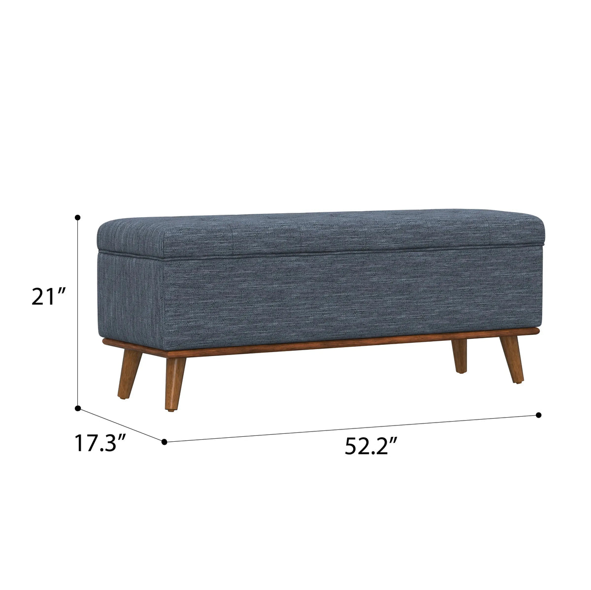 Rory Storage Ottoman Blue Heron