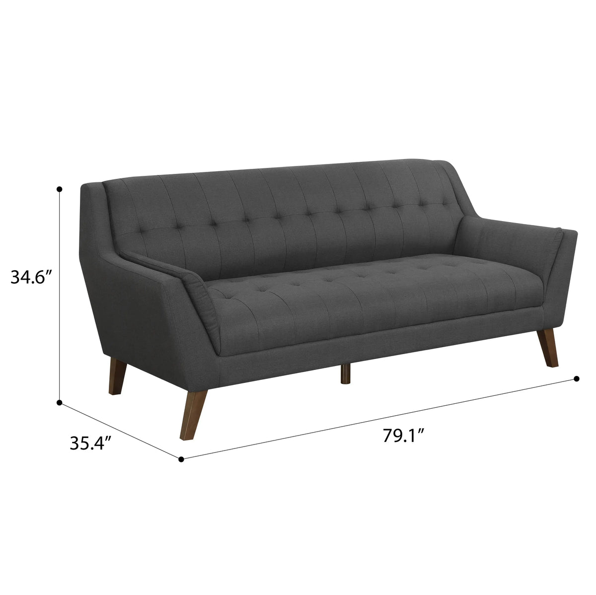 Binetti Sofa Charcoal Pebble