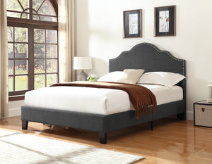 Madison Upholstered Bed Charcoal Gray
