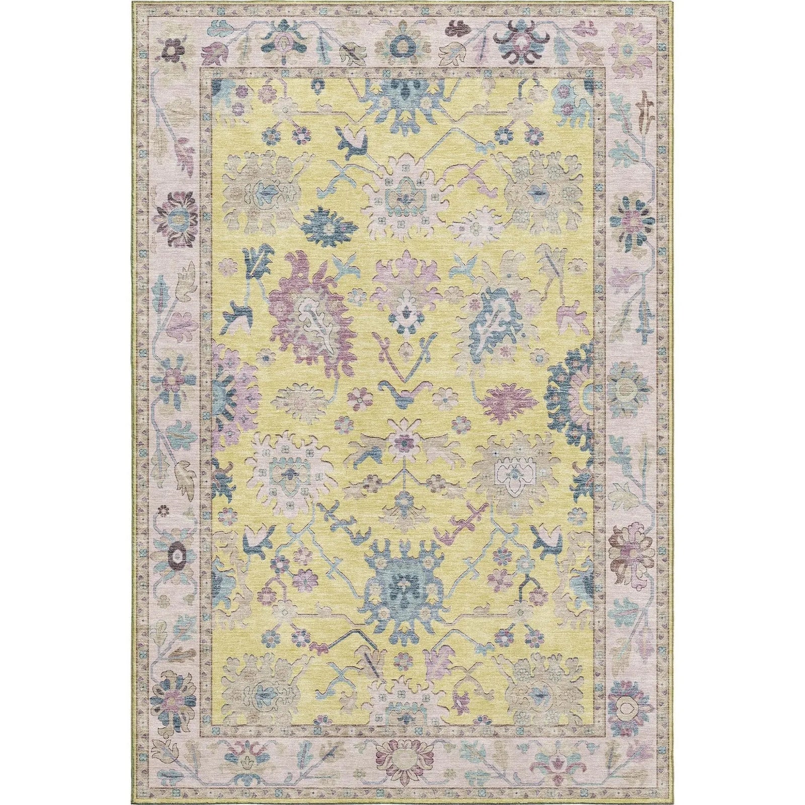 Hatay HY7 Yellow Rug