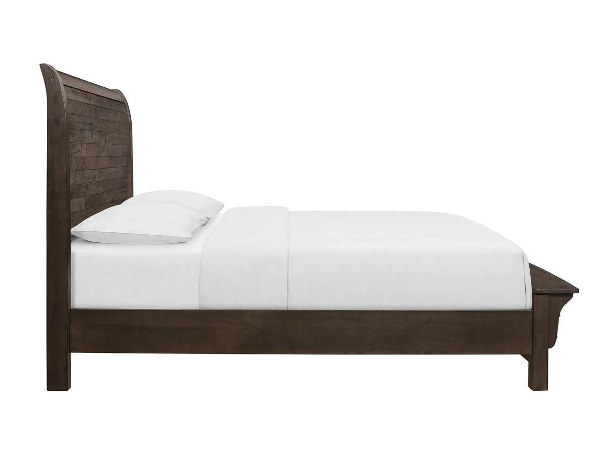 Ashton Hills Sleigh Bed Ash Brown