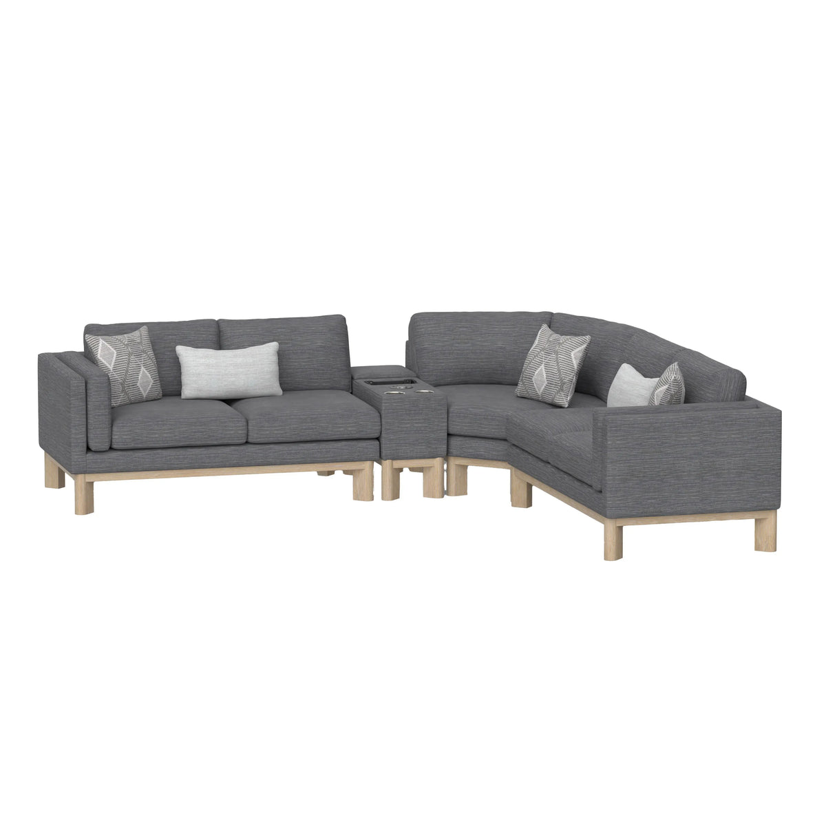 Maeve Console Sectional Thundercloud