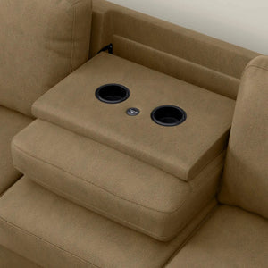 Dawson Reconfigurable Chaise Sectional Mocha