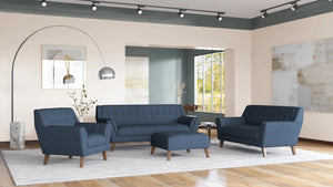 Binetti Square Ottoman Navy Peacock