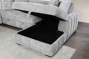 Ritchie Pop-Up Sleeper Sectional Pewter